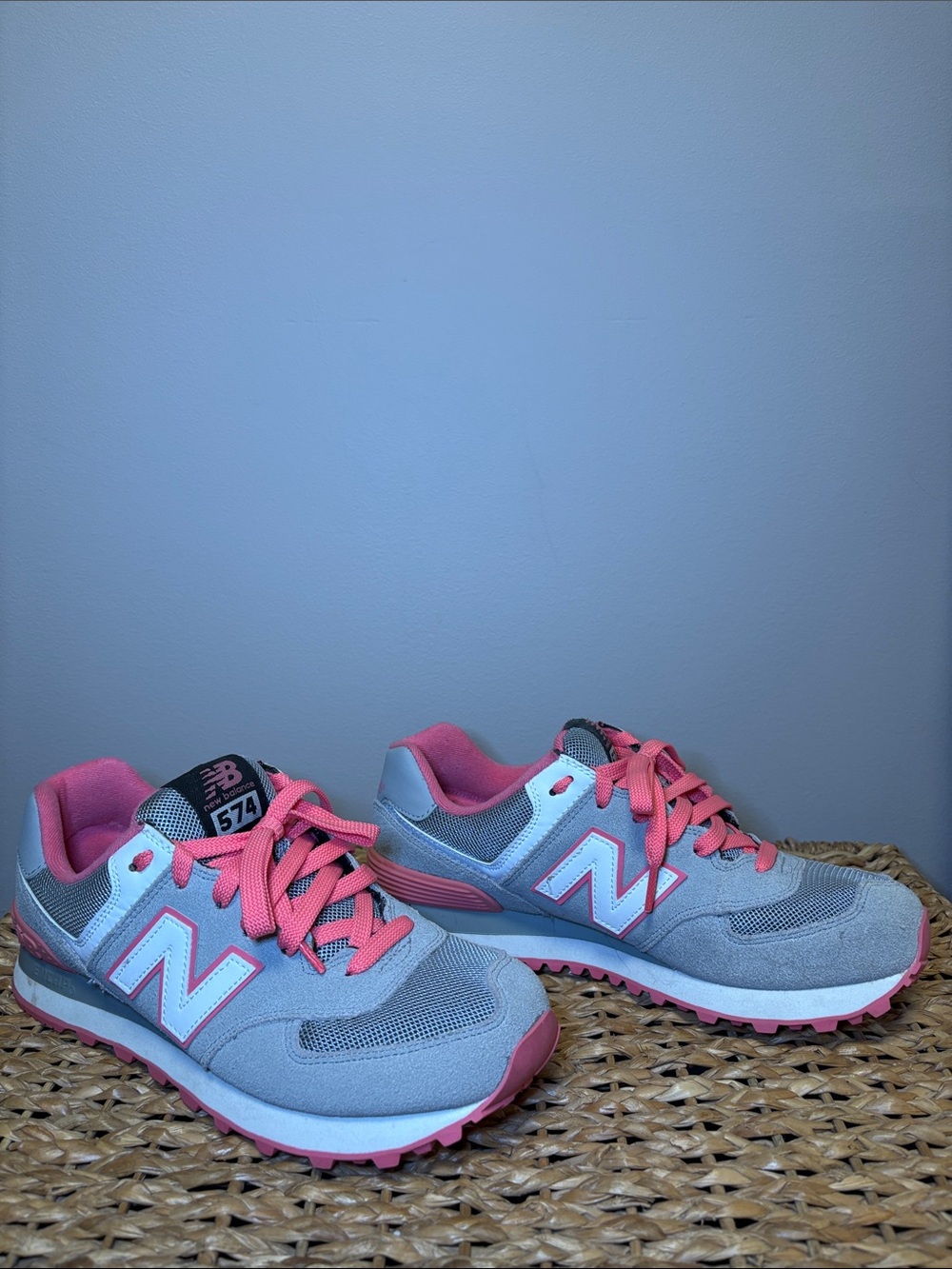 New Balance Women’s Gray and Pink Athletic Sneakers